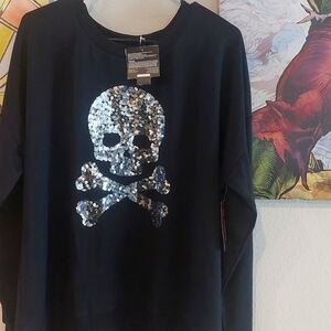 Womens 3xl black light weight fleese lined sweatshirt